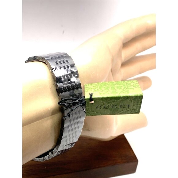 Gucci Men's Watch YA126217 G-Timeless Swiss Quartz Chronograph Black Steel 46mm - Picture 9 of 13